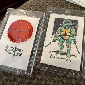 Original TMNT art from original TMNT artist AC Farley. Super rare!